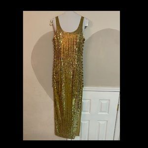Snazzy Gold Evening Gown sure to STOP THE SHOW!!!